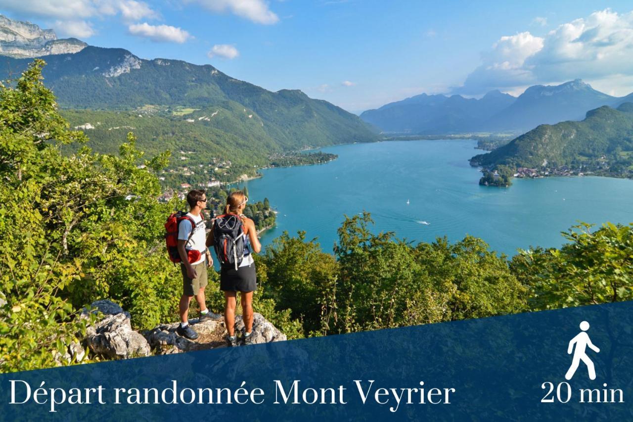 Homey Montaigne - New - A 1 Min A Pied Du Lac D'Annecy - 2 Balcons Prives - Appartement Avec 2 Chambres - Stationnement Gratuit Toute L'Annee Sauf En Ete - Juin A Aout Exterior foto